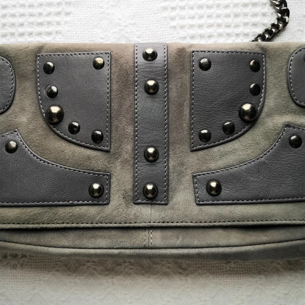 Leather Studded Shoulder Bag‎